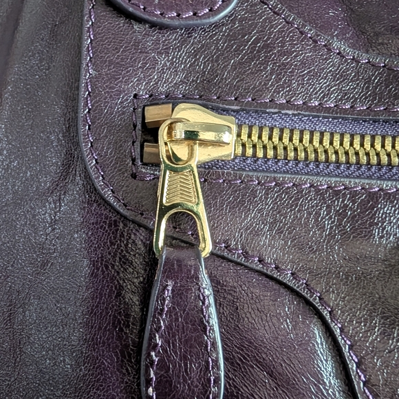 Balenciaga Purple and Gold Leather Tote with‎ Structured Design - Picture 5 of 16